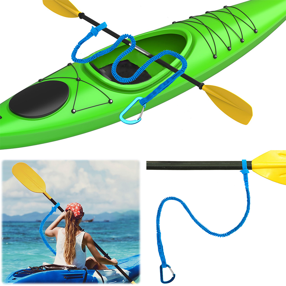 Fishing Boat Paddle - 4~1PCS Kayak Paddle Leash Adjustable Stretchable