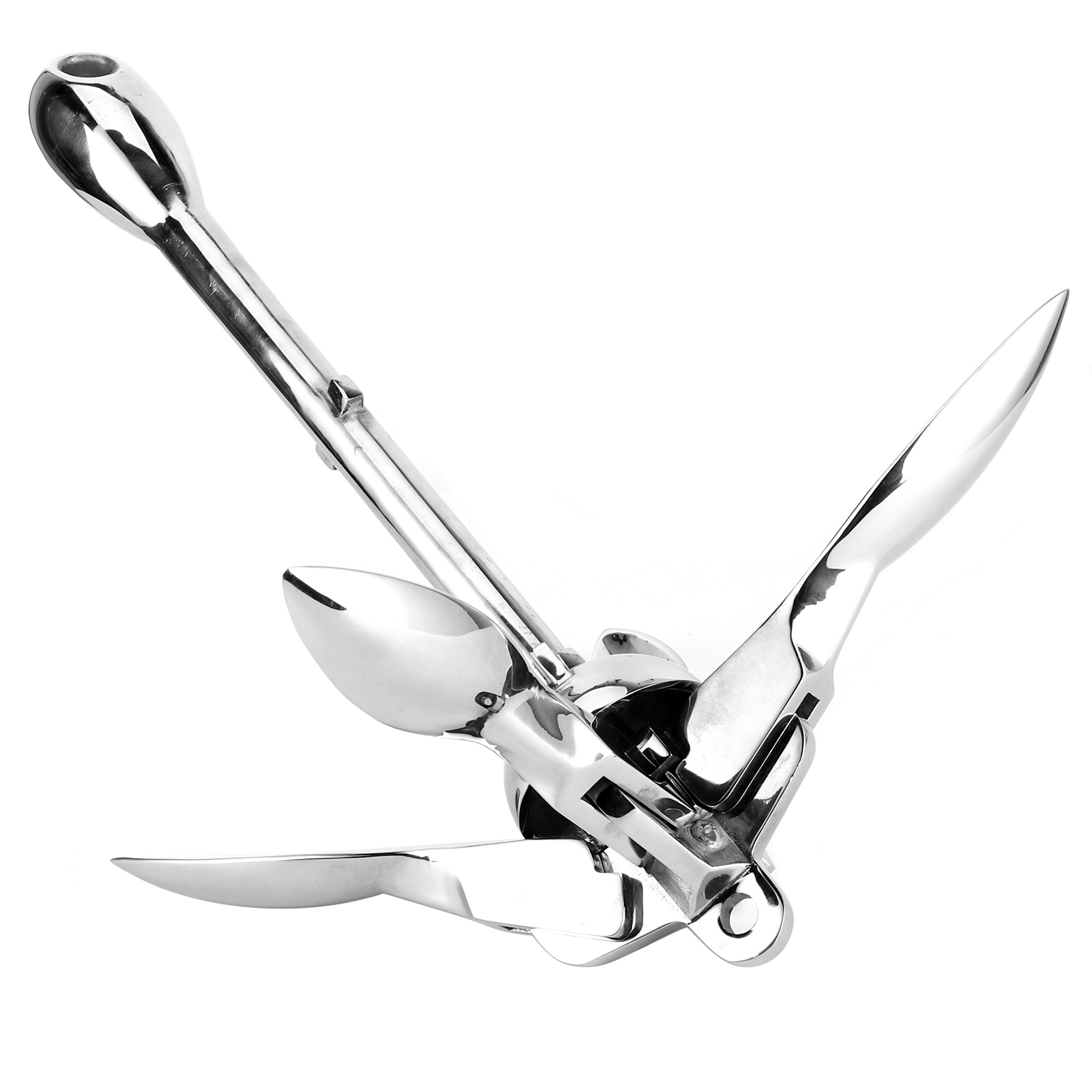 Fishing Boat Anchor - Foldable Anchor 8.8lb Grapnels Hardware 316