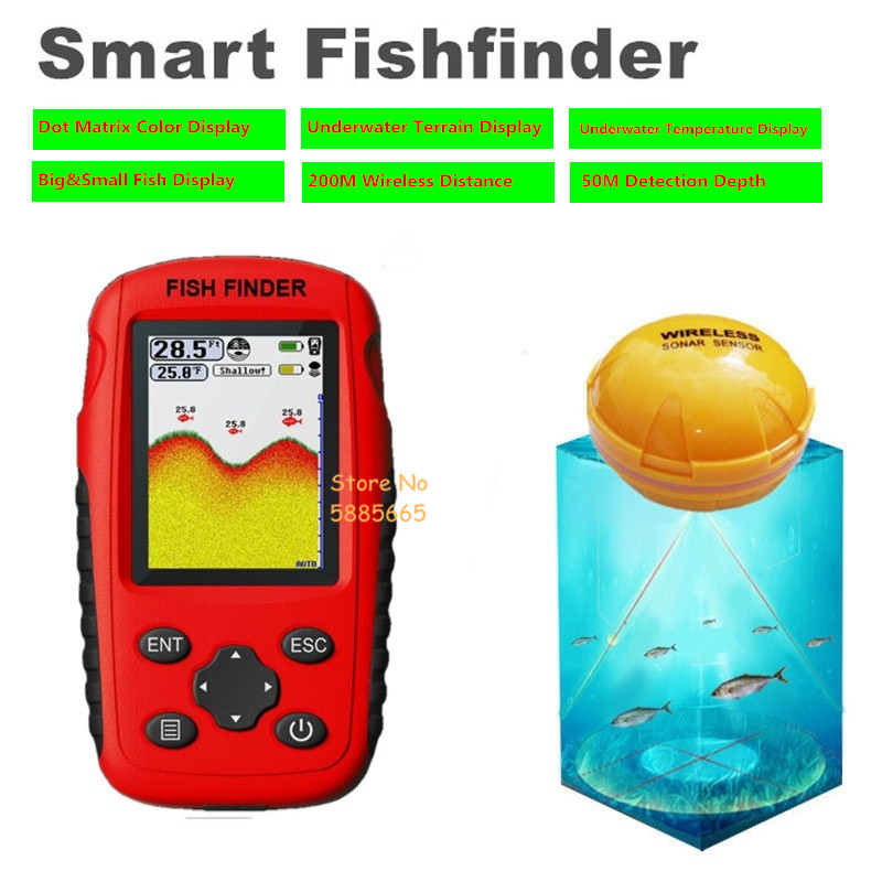 Smart Portable 50M Depth Sonar - Fishing Boat Depth Finder ulasan dan harga
