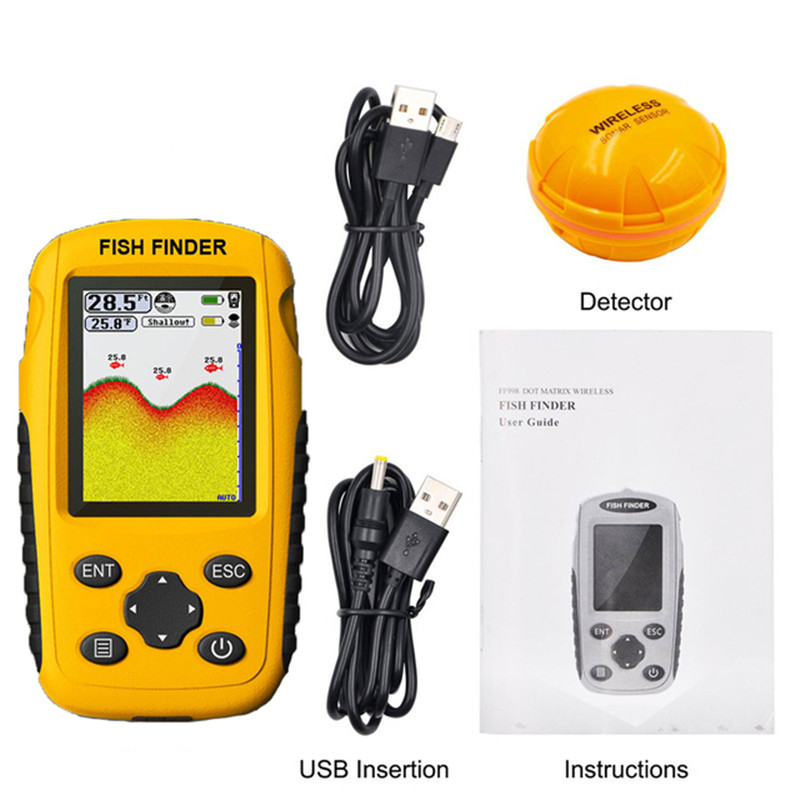 Fish finder wireless Wireless  - Fishing Boat Depth Finder ulasan dan harga