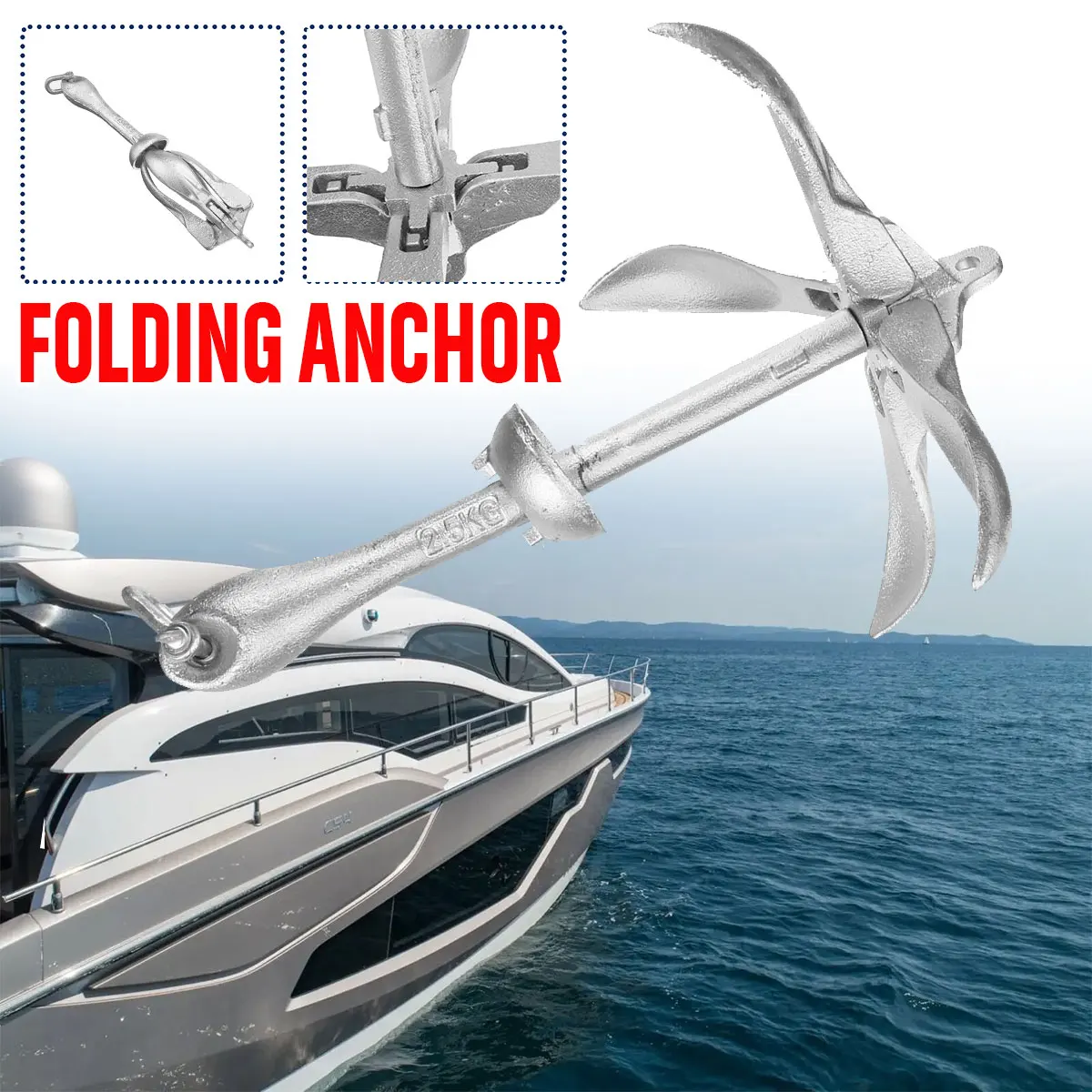 2.5KG/3.2KG For Marine Yacht F - Fishing Boat Anchor ulasan dan harga