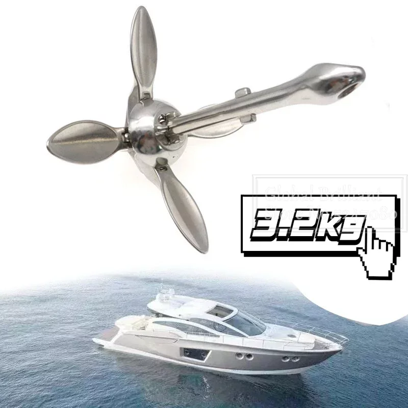 3.2KG/4KG Boat Stainless Steel - Fishing Boat Anchor ulasan dan harga
