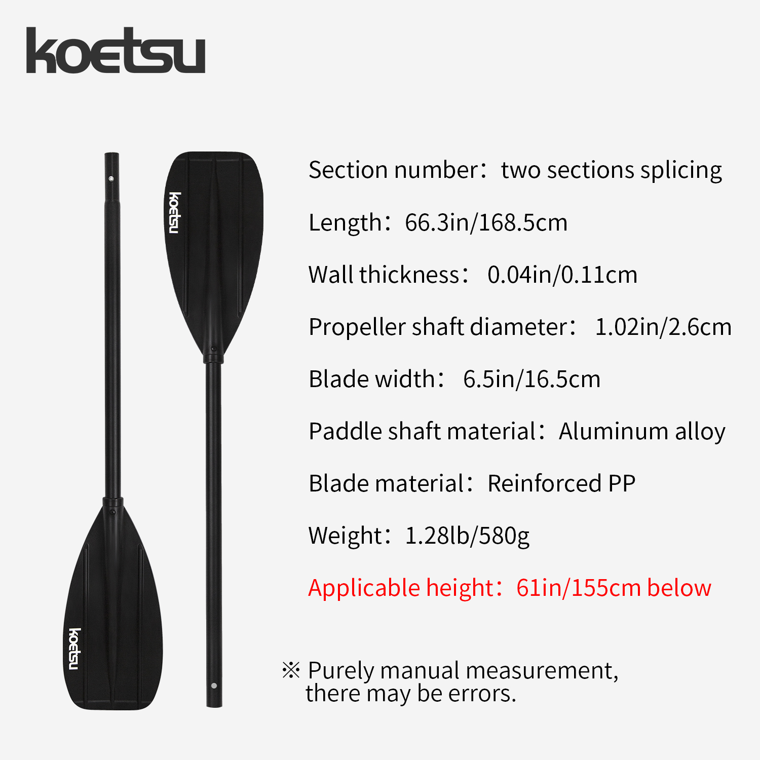 KOETSU Aluminum Alloy Double-H - Fishing Boat Paddle ulasan dan harga