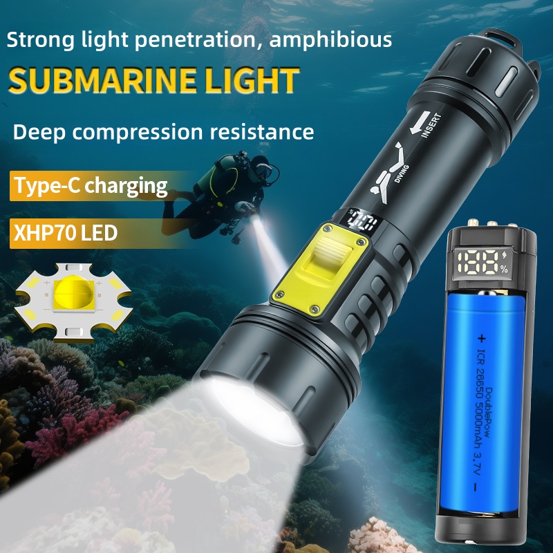 New XHP70 Diving Flashlight IP - Fishing Boat Cover ulasan dan harga