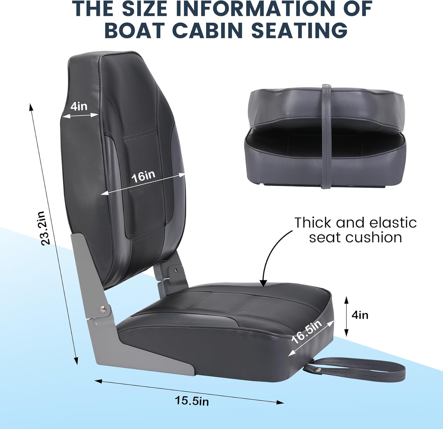 2 Pack Folding Boat Seats, Hig - Fishing Boat Seat ulasan dan harga