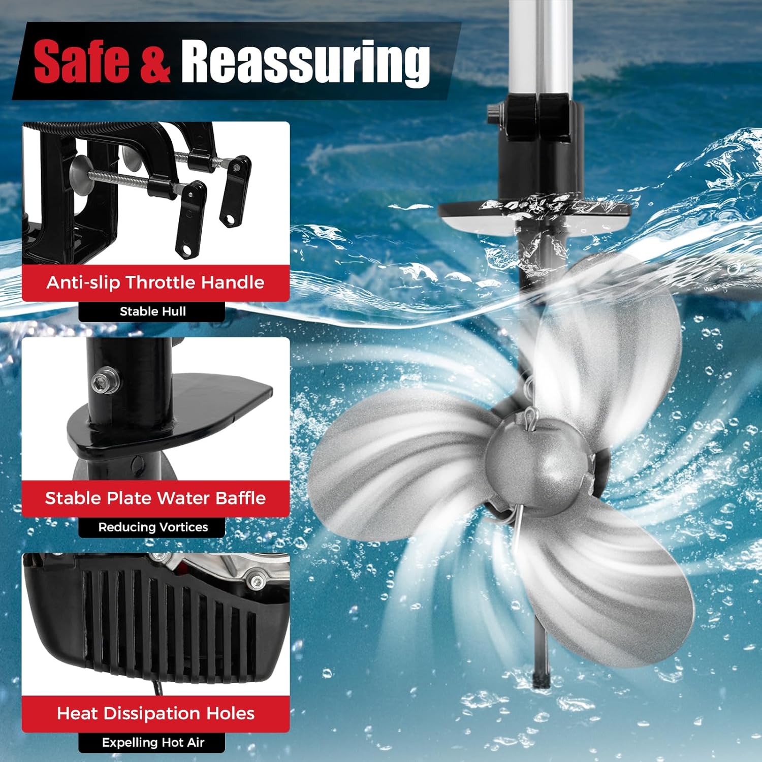 4HP Outboard Motor, 4 Stroke 5 - Fishing Boat Outboard Motor ulasan dan harga