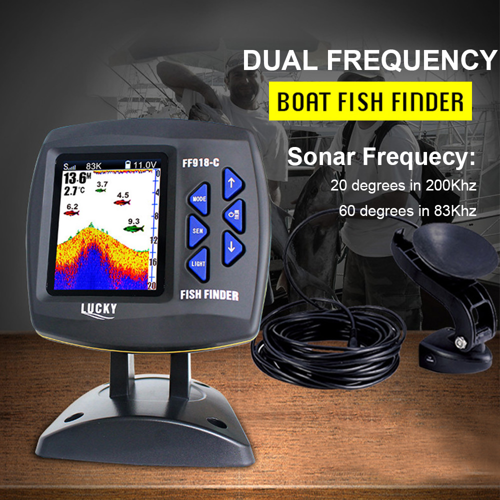 FF918-C100DS Color Screen Wire - Fishing Boat Depth Finder ulasan dan harga