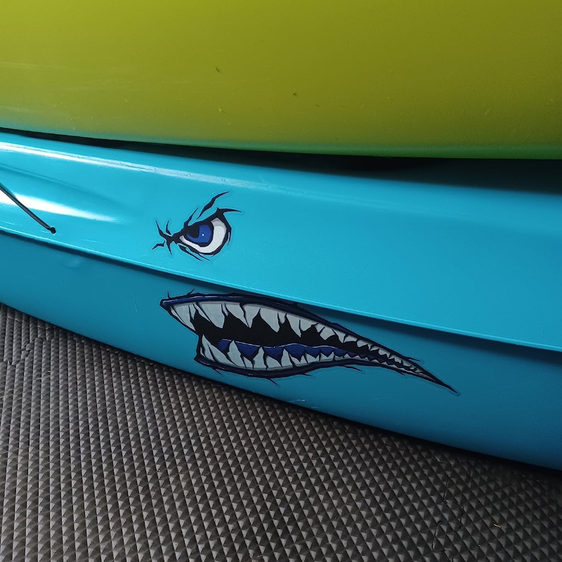 2PCS Shark Teeth Mouth Boat St - Fishing Boat Trailer ulasan dan harga