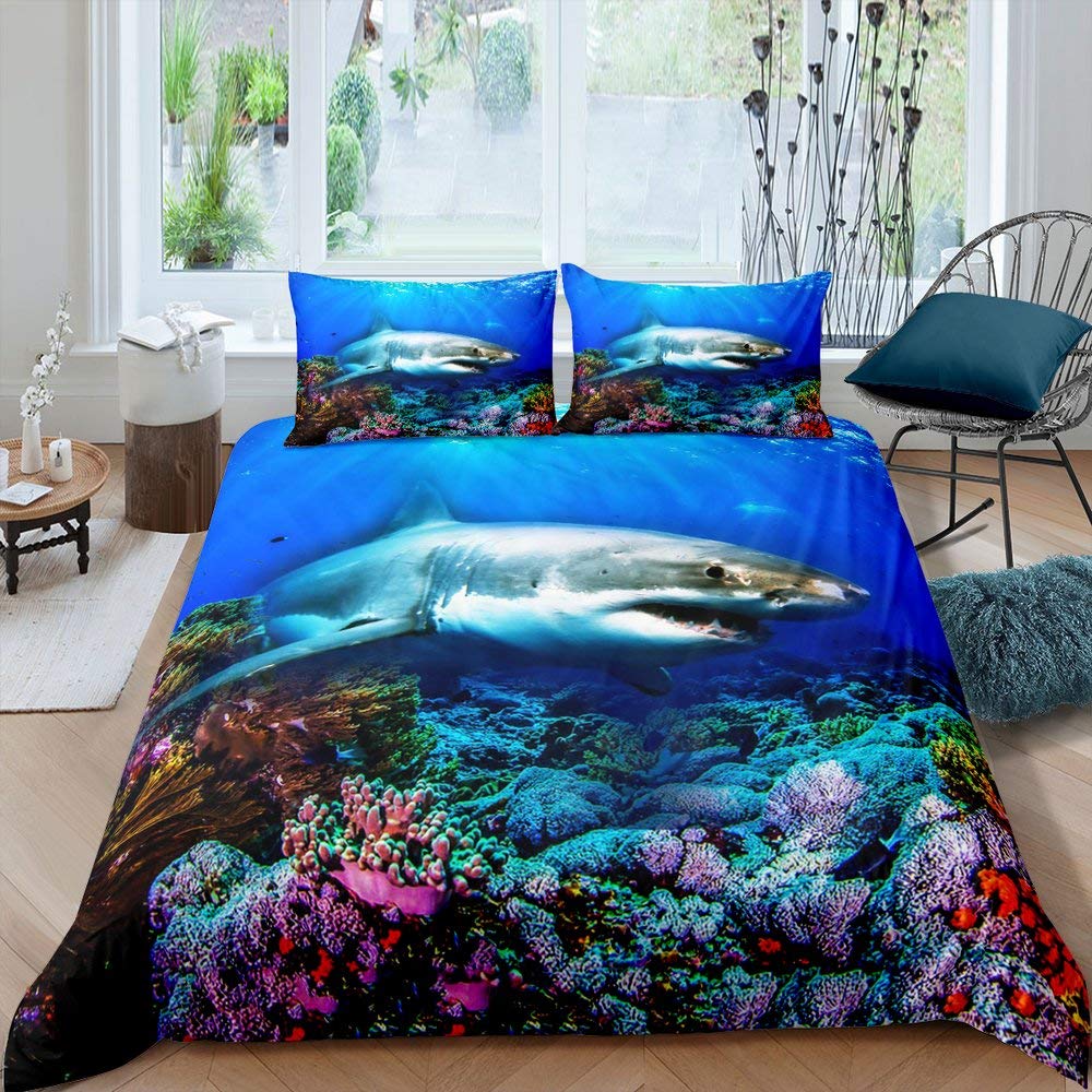 Fish Duvet Cover Set Ocean Bed - Fishing Boat Cover ulasan dan harga