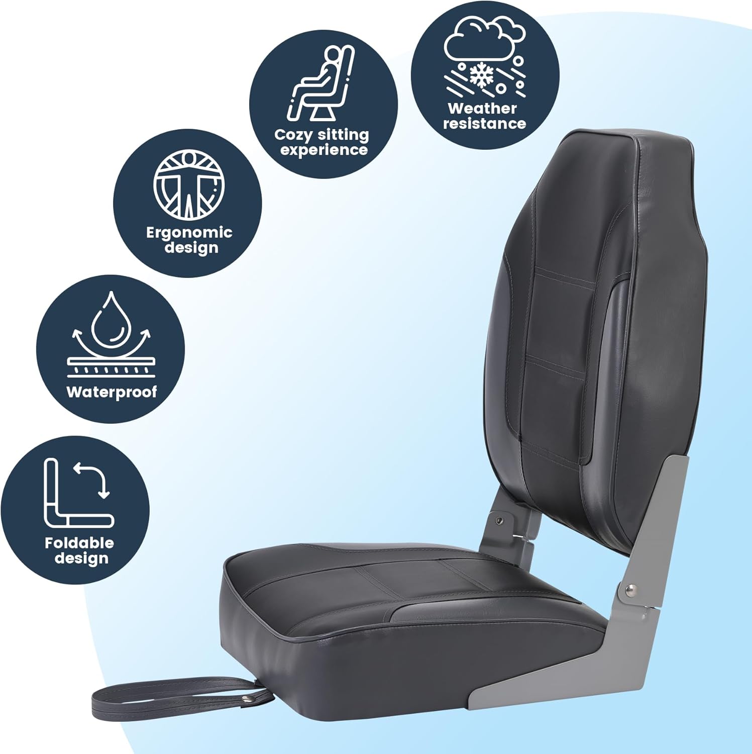 2 Pack Folding Boat Seats, Hig - Fishing Boat Seat ulasan dan harga