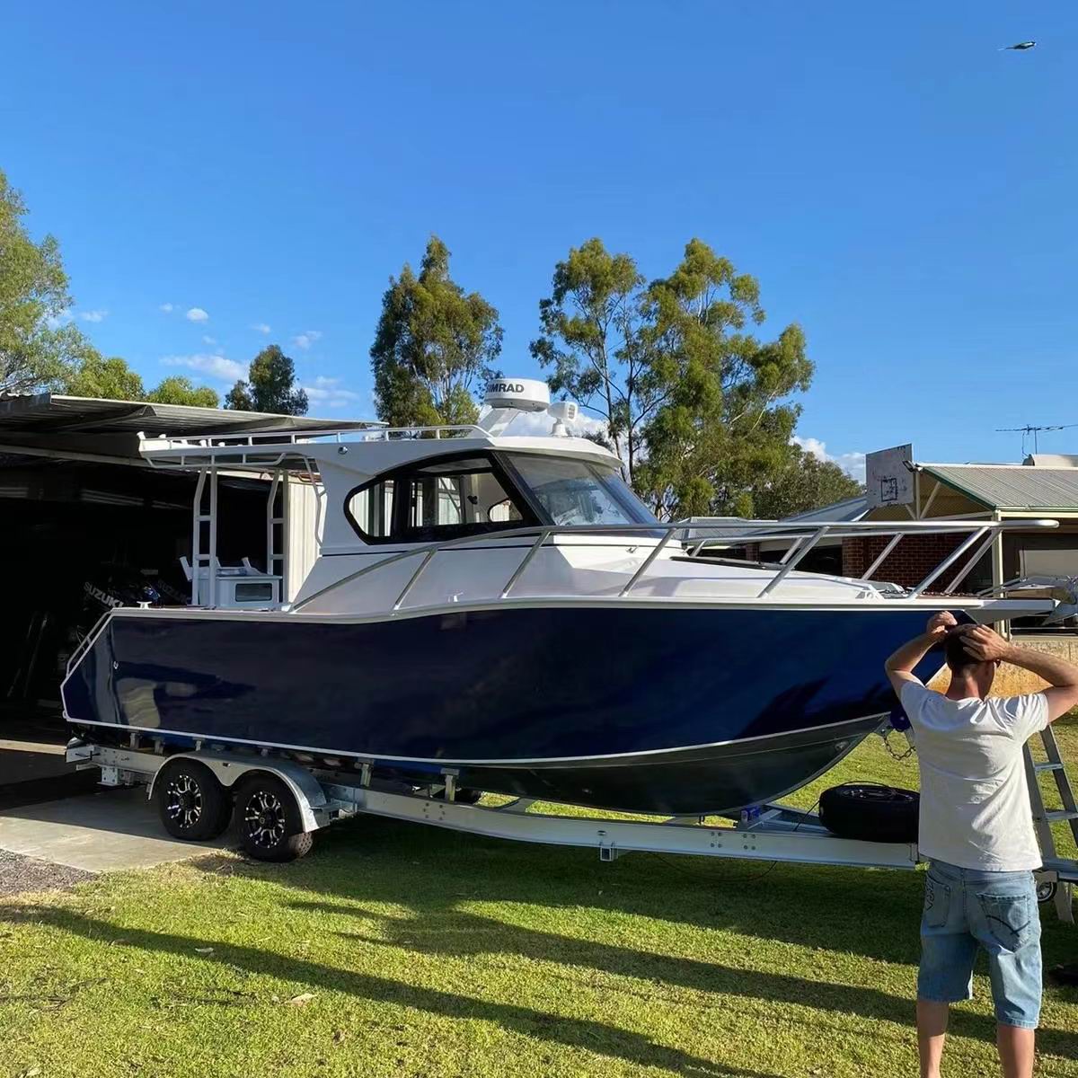 Aluminum Luxury Cabin Cruiser  - Fishing Boat Outboard Motor ulasan dan harga